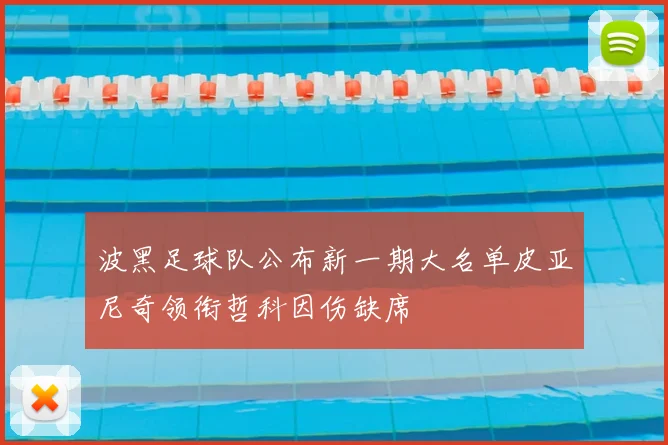 波黑足球队公布新一期大名单皮亚尼奇领衔哲科因伤缺席